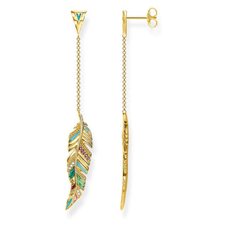 Feather Earrings - Gold