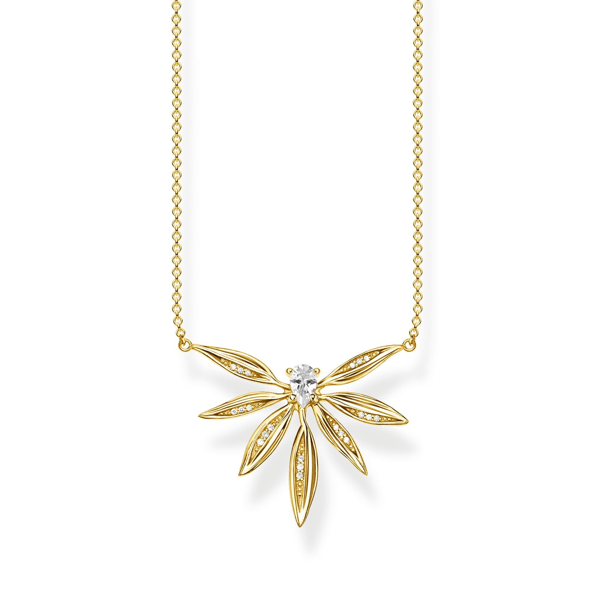 Leaves Necklace Small - Gold