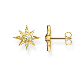 Magic Stars Zirconia Ear Studs - Gold