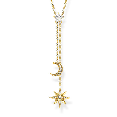 Moon And Star Necklace - Gold