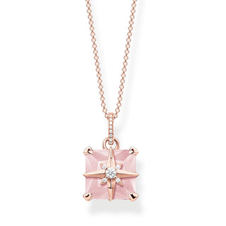 Pink Stone With Star Necklace