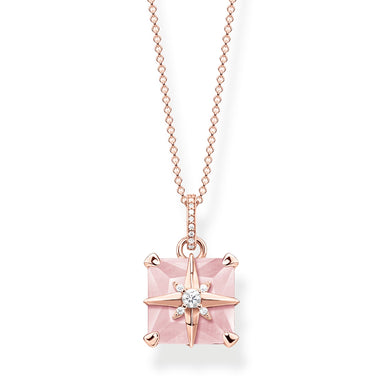 Pink Stone With Star Necklace