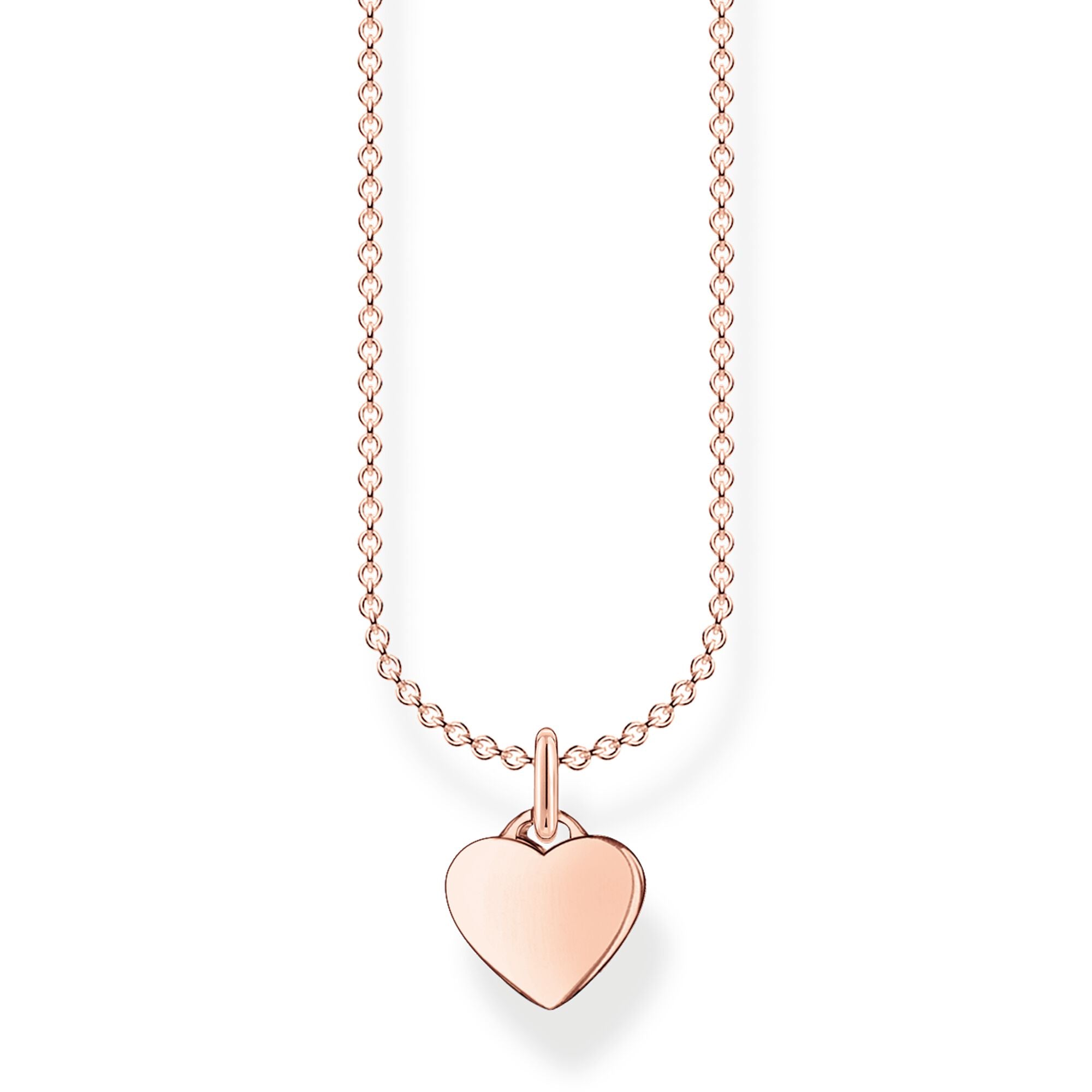Heart Pendant Necklace - Rose Gold