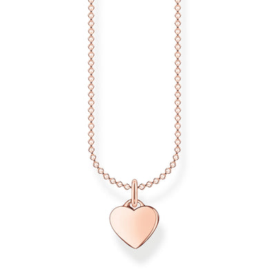 Heart Pendant Necklace - Rose Gold