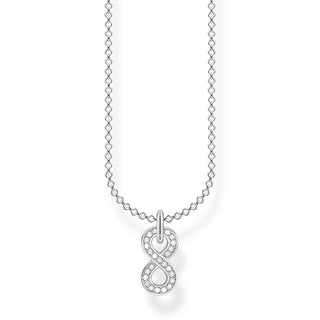 Pavé Infinity Necklace - Silver