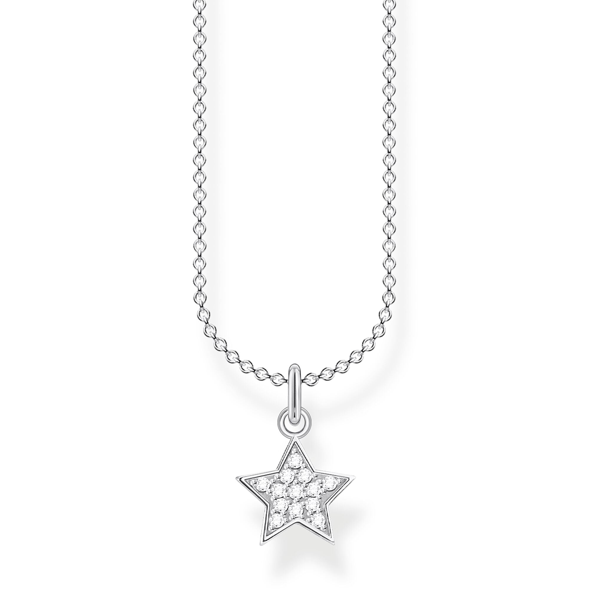 Pavé Star Necklace - Silver