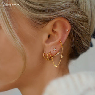 Single Hoop Earring - Classic Gold