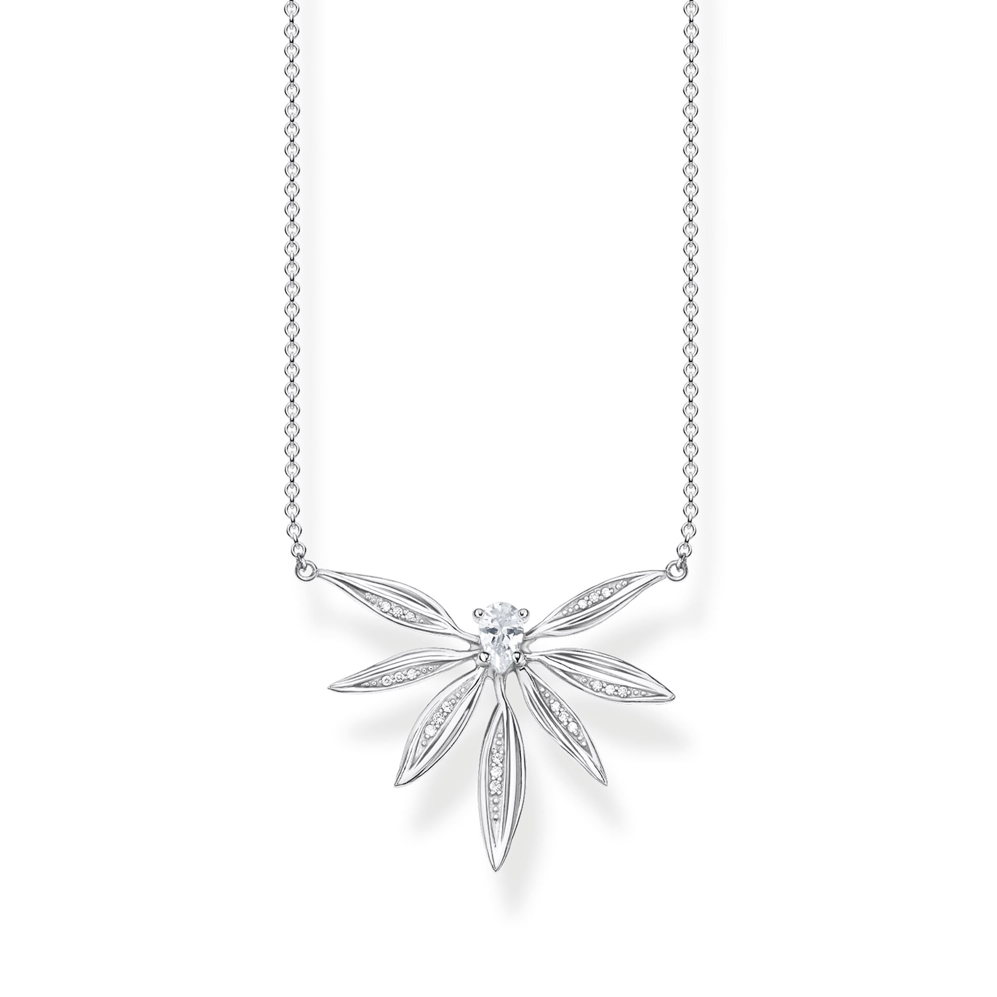 Leaves Necklace Small - Silver
