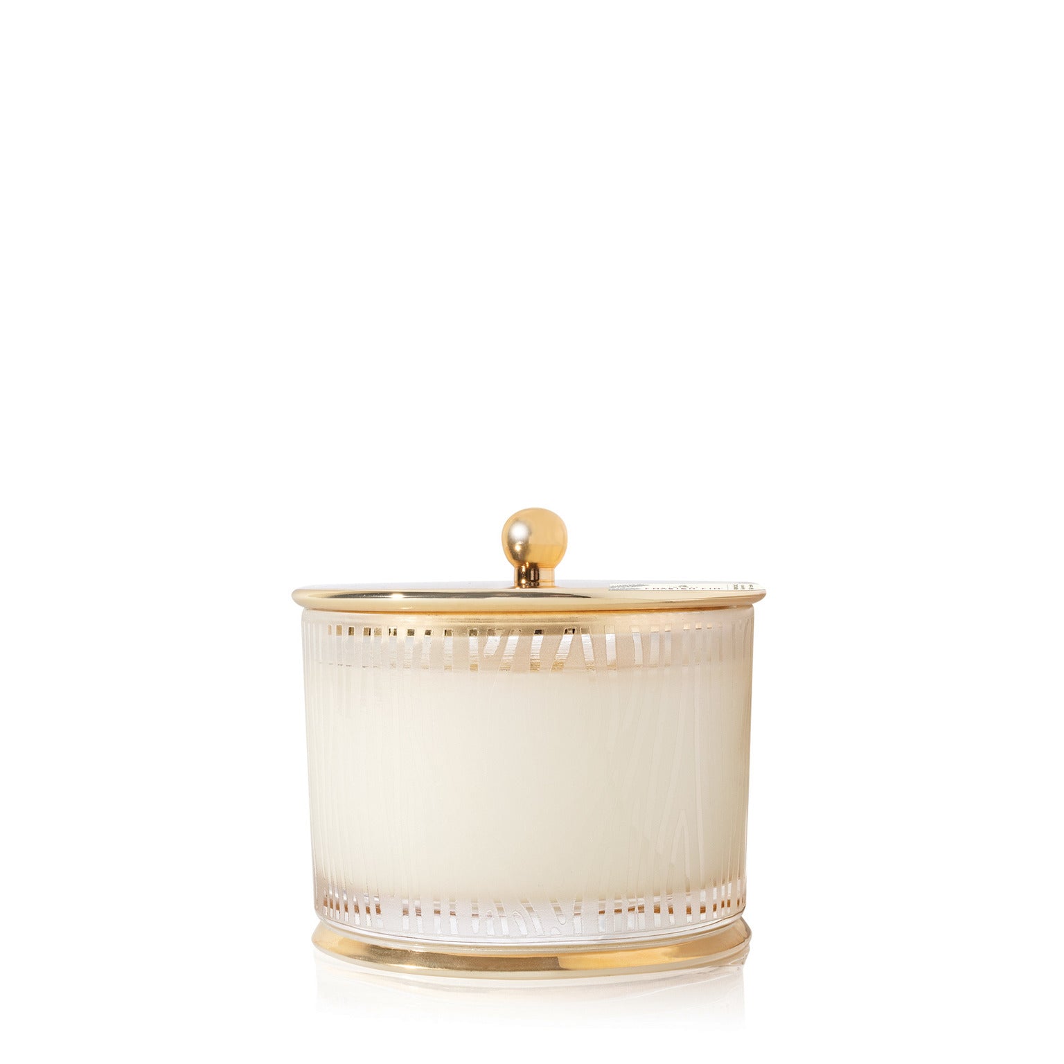 Thymes Frasier Fir Gilded Frosted Wood Grain Candle - Medium