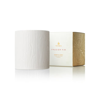 Thymes Frasier Fir Gilded Ceramic Candle - Medium