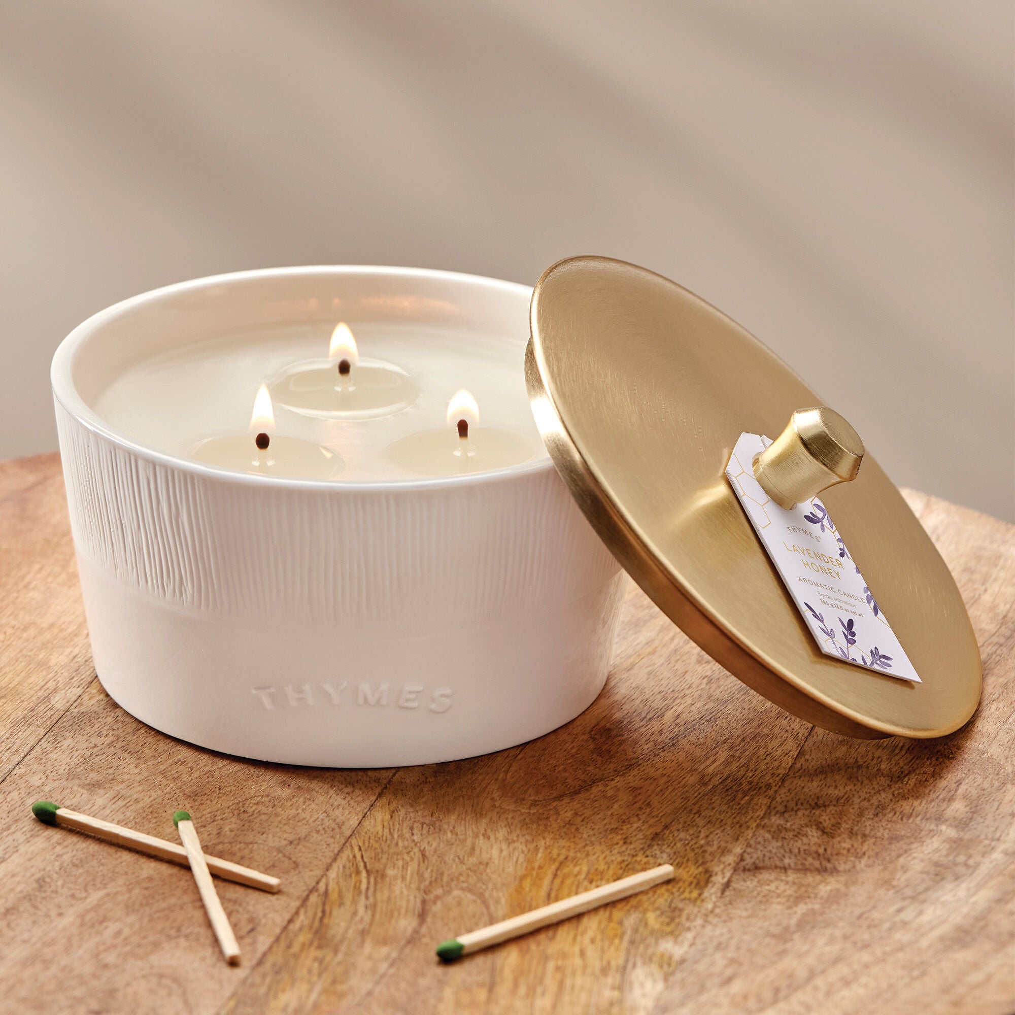 Thymes Lavender Honey Statement 3-Wick Candle