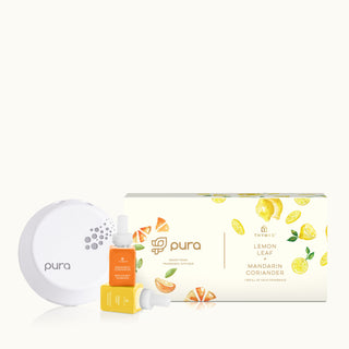 Thymes Mandarin Coriander & Lemon Leaf Pura Smart Home Diffuser Kit