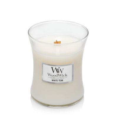 WoodWick White Teak Candle - Medium